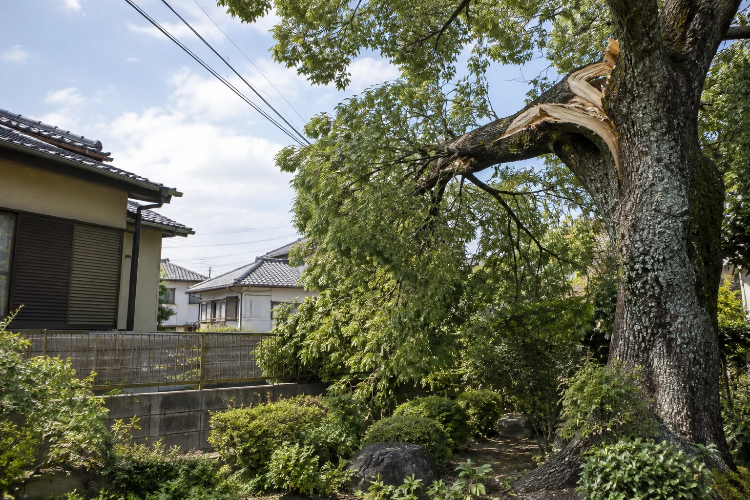 広島市で大木をすぐ伐採したいときはに関連する庭の風景