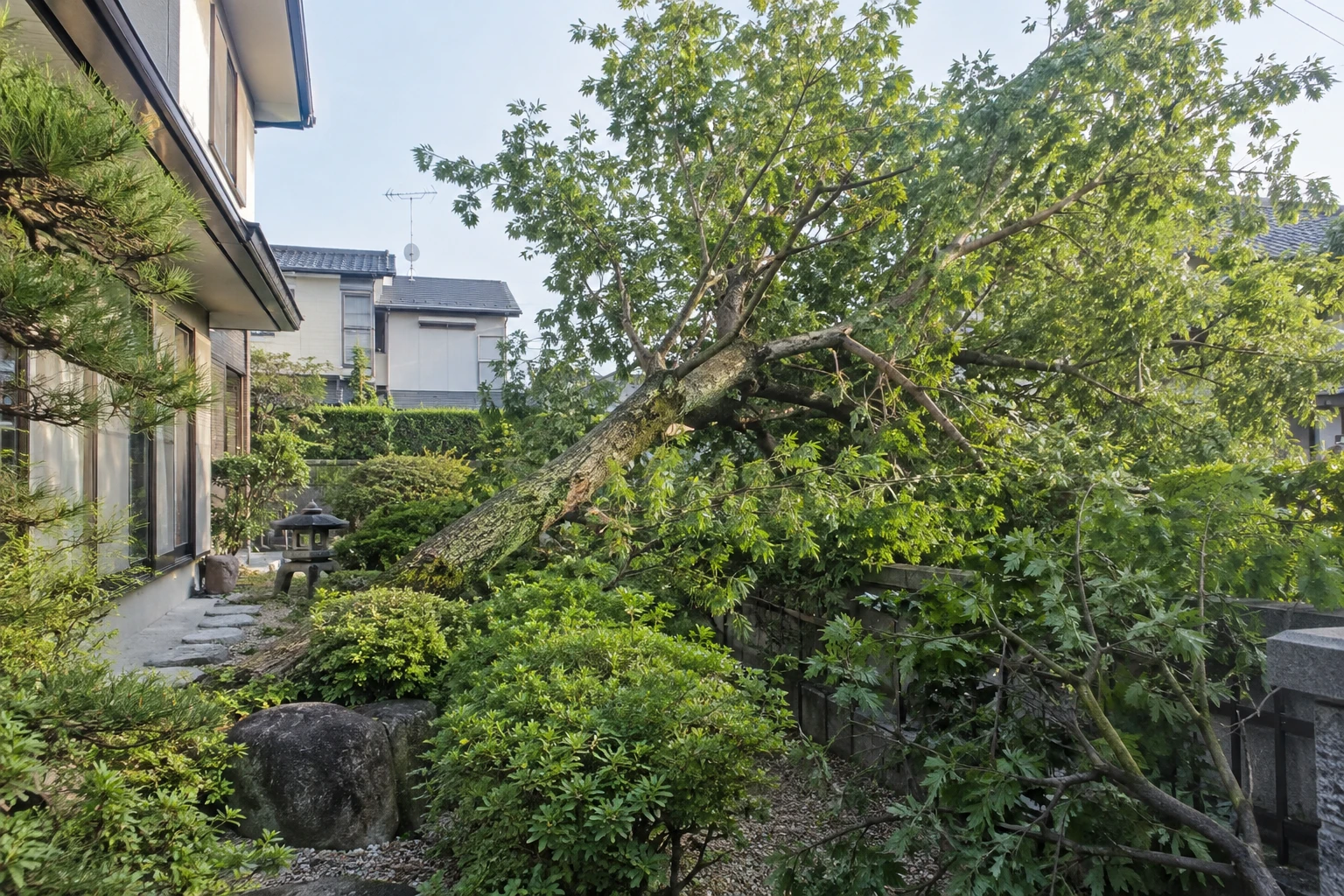 広島市で高木をすぐに伐採したいときはに関連する庭の風景