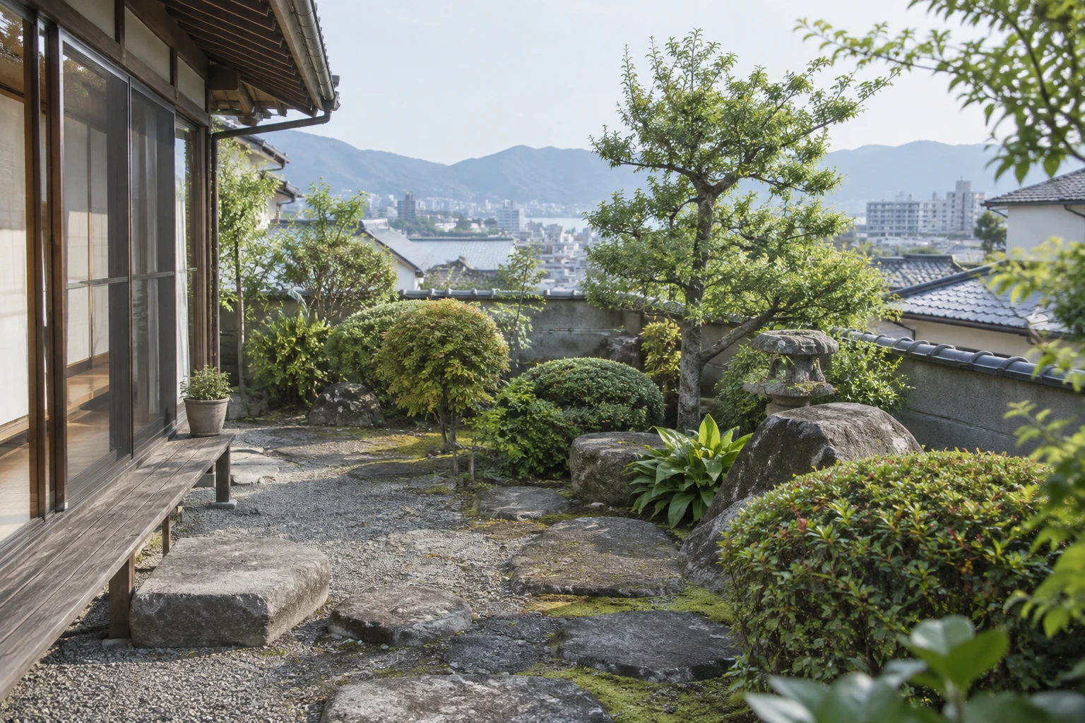 広島市で一人暮らしの親の庭を業者に頼むにはに関連する庭の風景