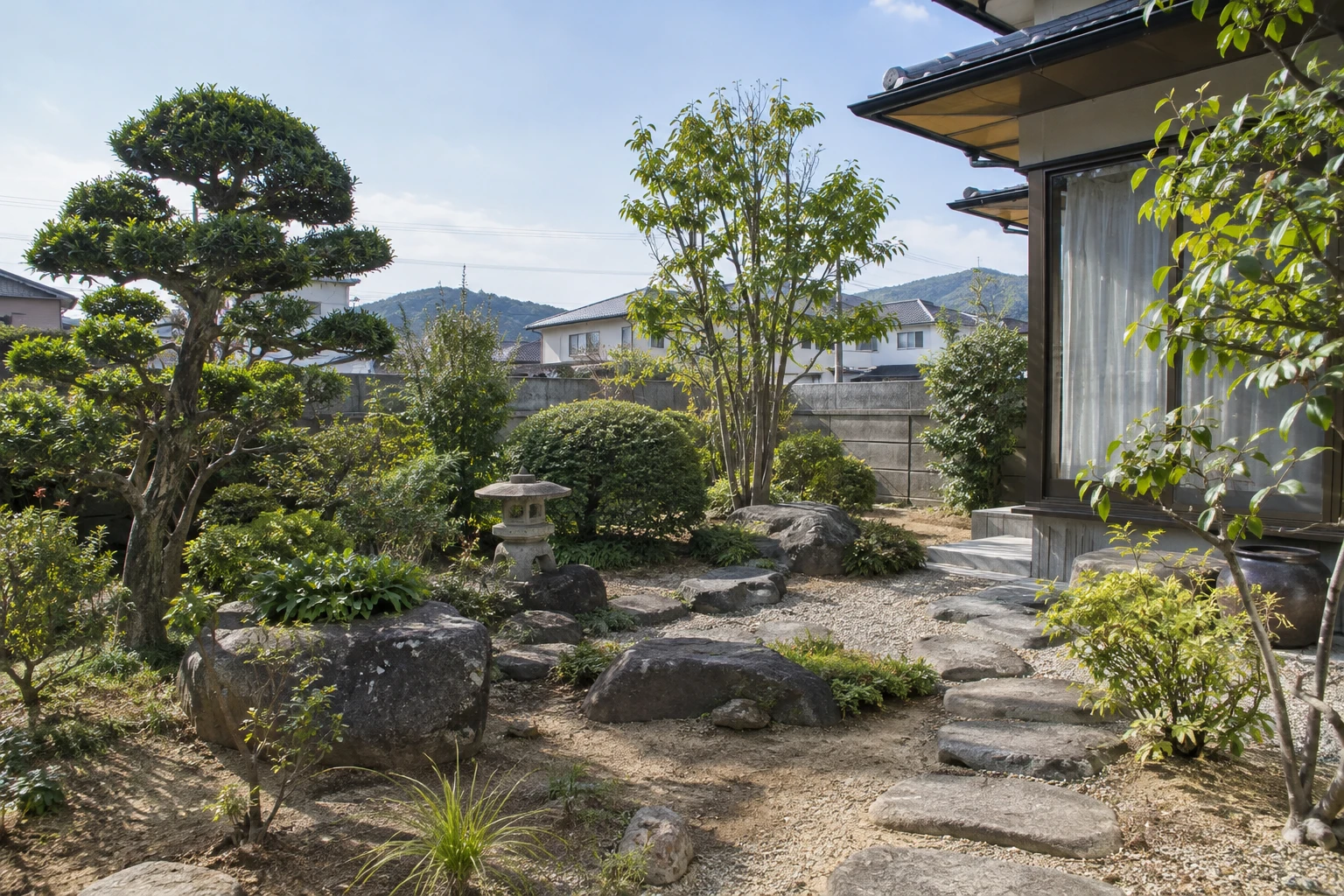 岡山市で庭じまいを業者にまとめて頼むにはに関連する庭の風景