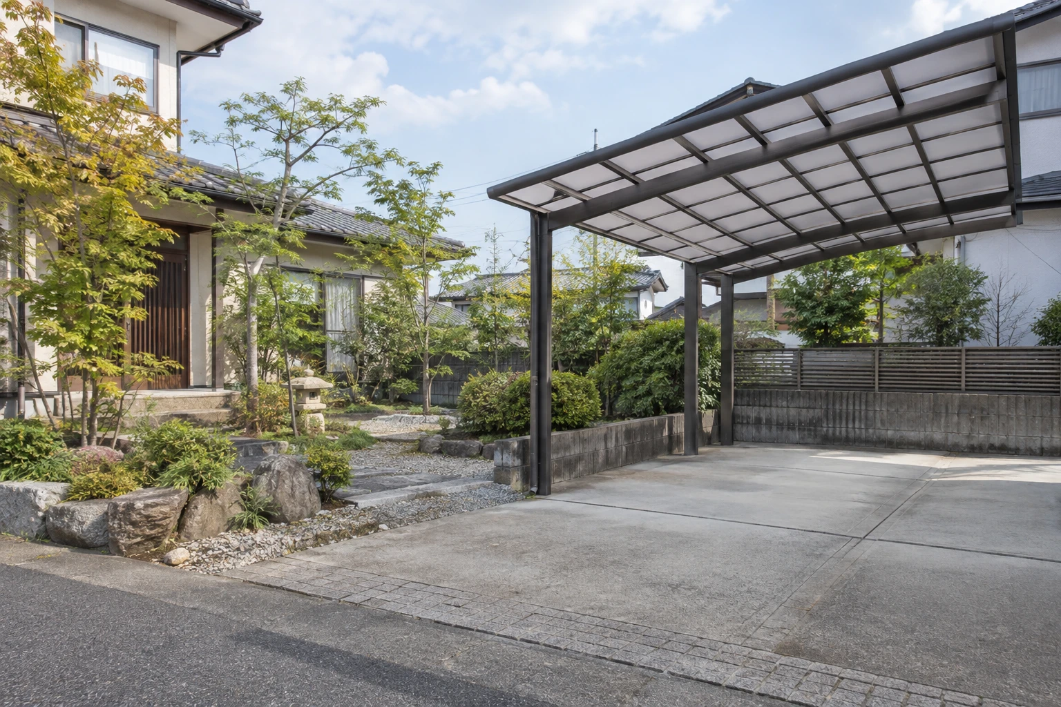 岡山市で庭じまいとカーポート撤去を考えたらに関連する庭の風景