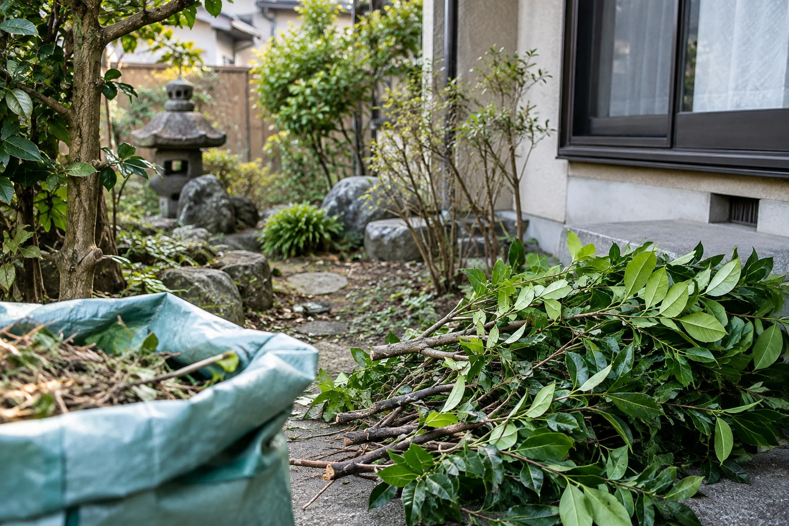 管理の負担から、残す場所と整理する場所を分けるに関連する庭の細部