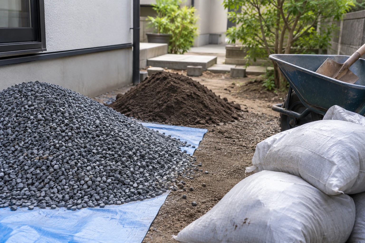 総額は砂利代のほか下地や処分の範囲で変わりますに関連する庭の細部