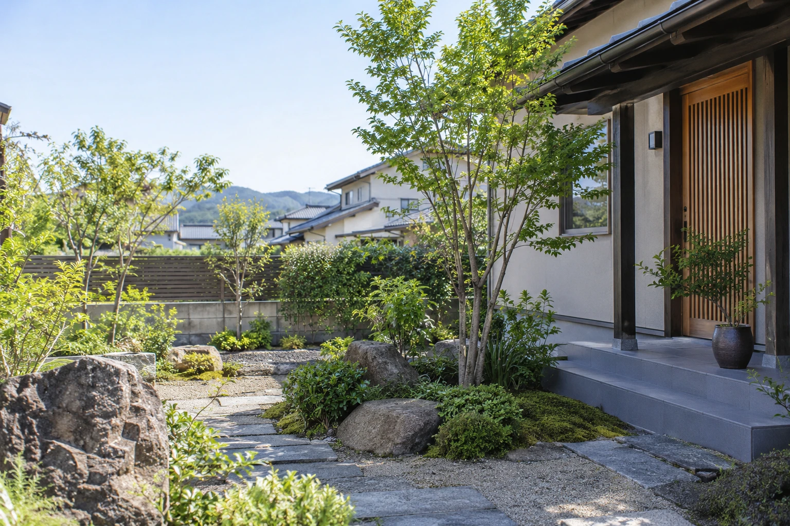 松江市でリフォームとシンボルツリーを相談するにはに関連する庭の風景