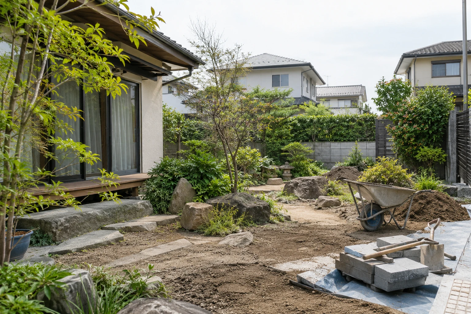 岡山市で庭をやり直すならに関連する庭の風景