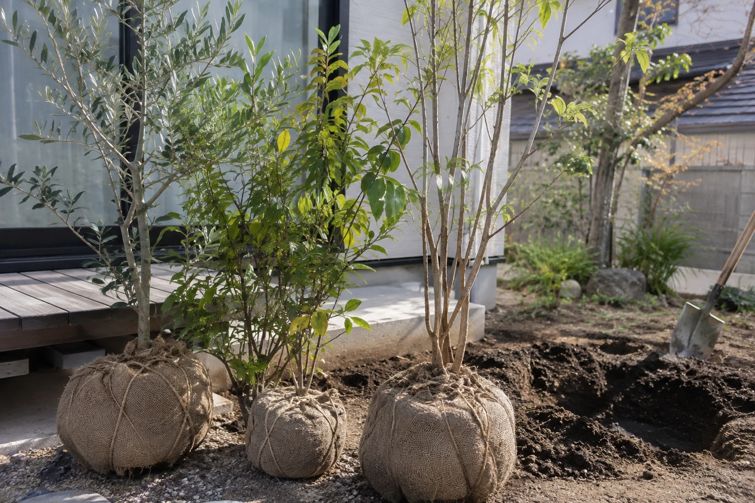 木の種類や植える場所が未定でも相談できるに関連する庭の細部
