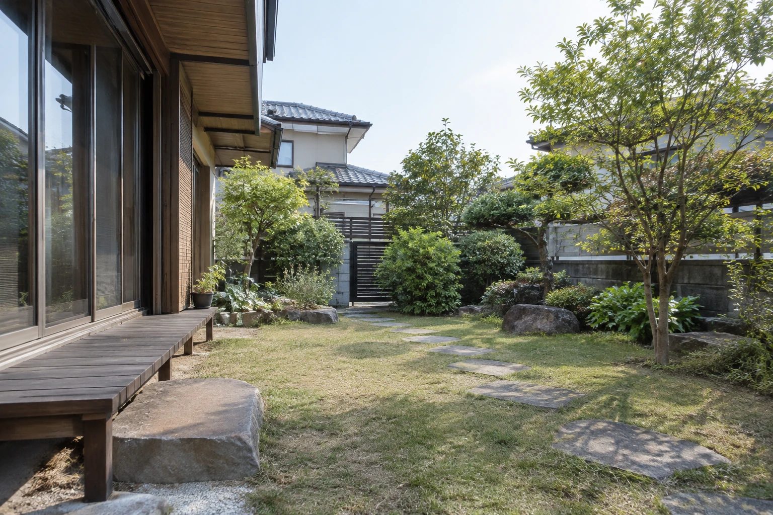 岡山市で中古戸建ての庭をやり直すにはに関連する庭の風景