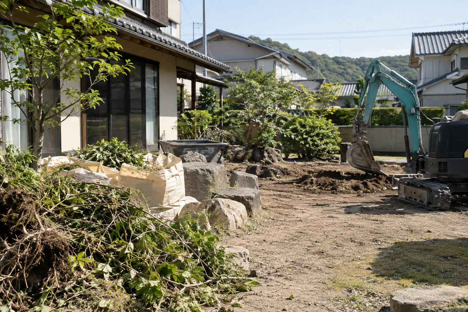 岡山市で中古戸建ての庭をやり直すにはに関連する庭の風景