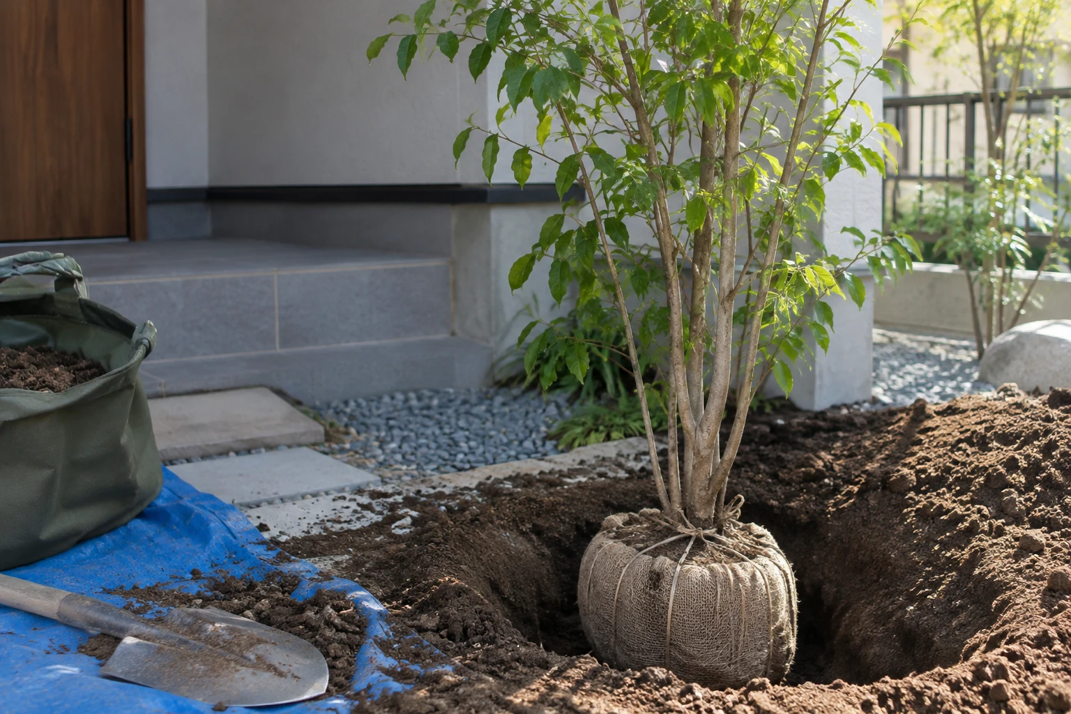 入居日と植える日を分けて予定を立てるに関連する庭の細部