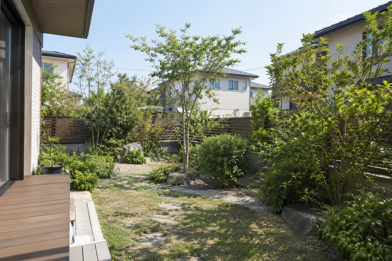 岡山市で分譲住宅の庭をやり直すにはに関連する庭の風景