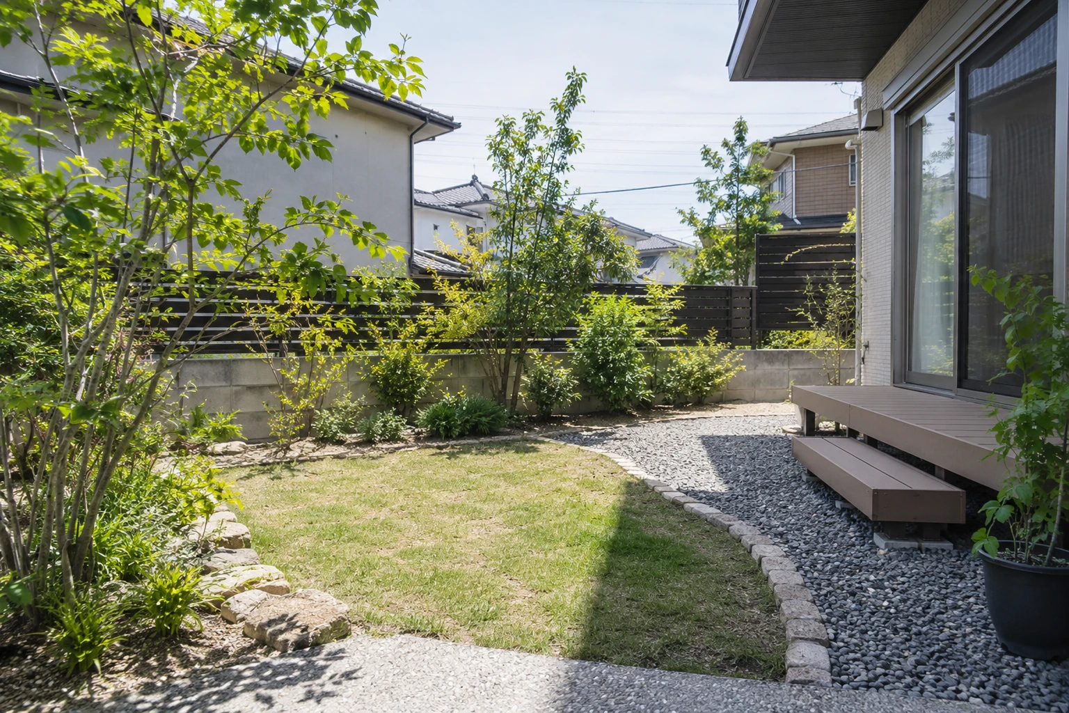 岡山市で建売の庭をやり直すならに関連する庭の風景