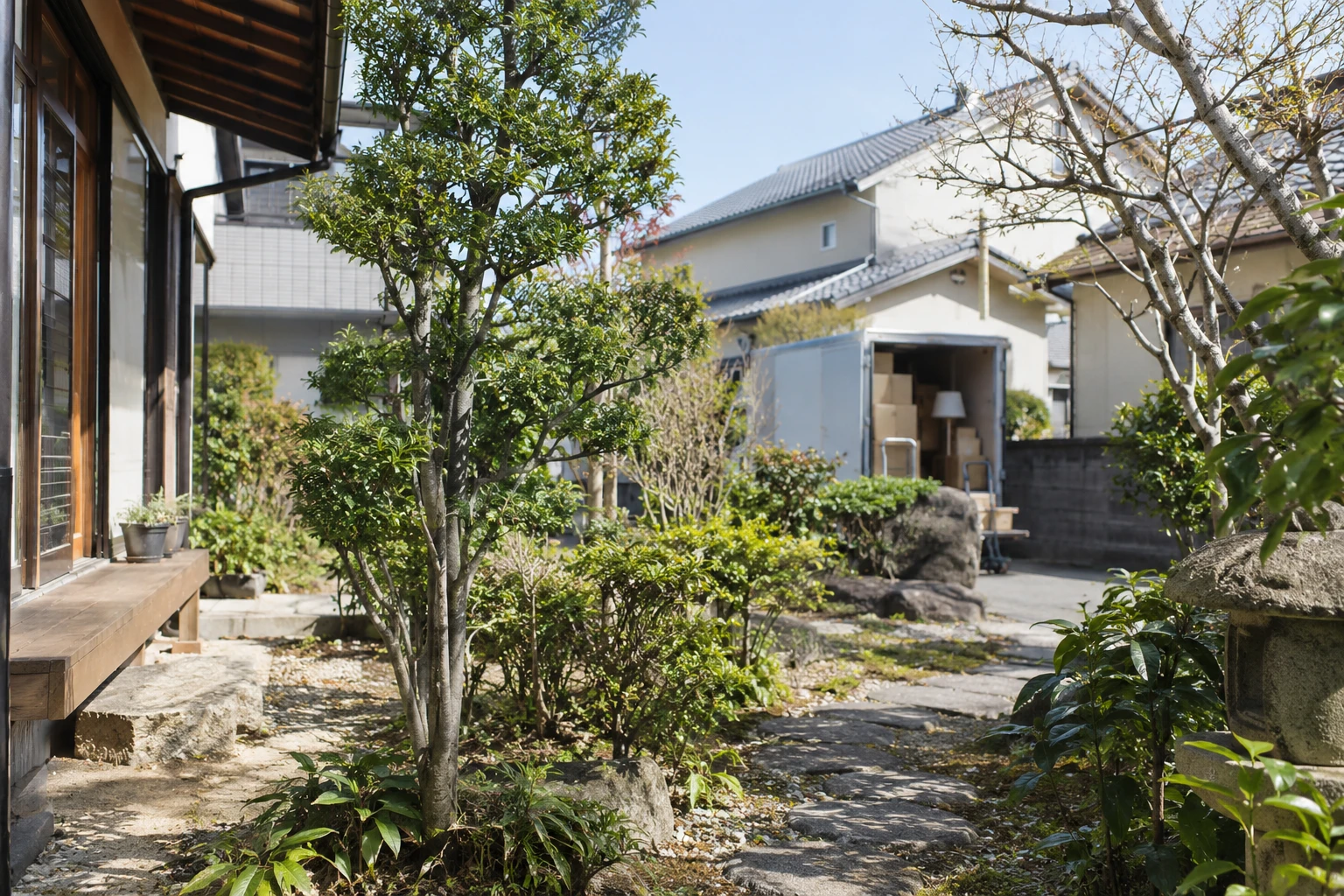 岡山市で引っ越しに合わせて庭をやり直すにはに関連する庭の風景