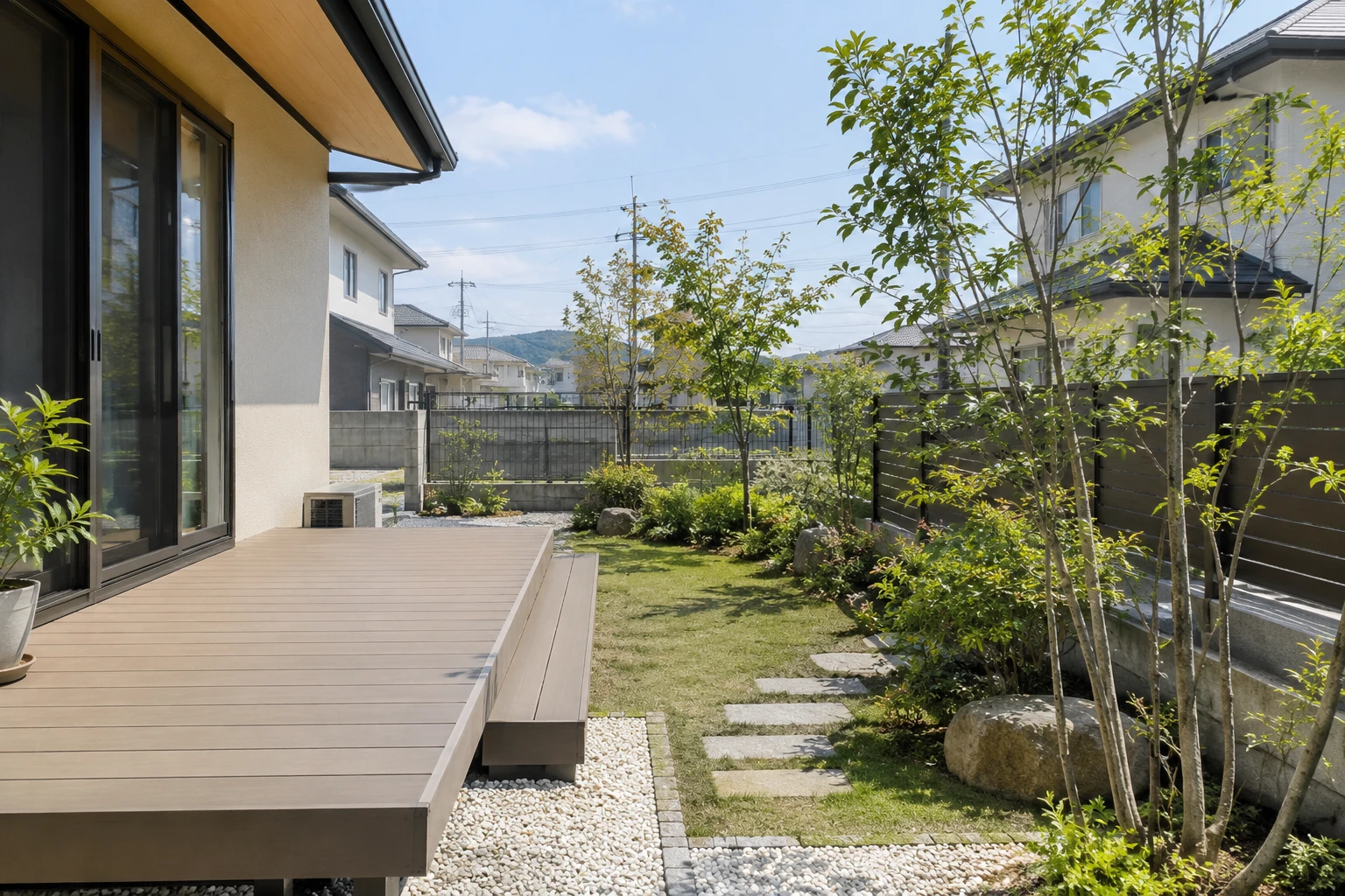注文住宅の庭を岡山市でやり直すにはに関連する庭の風景