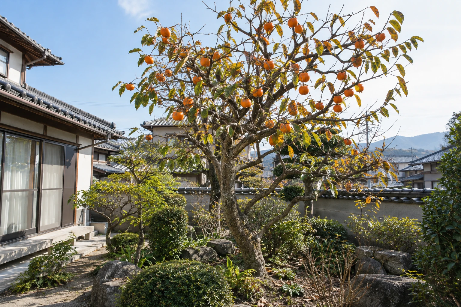 岡山でカキの剪定費用を考えるならに関連する庭の風景