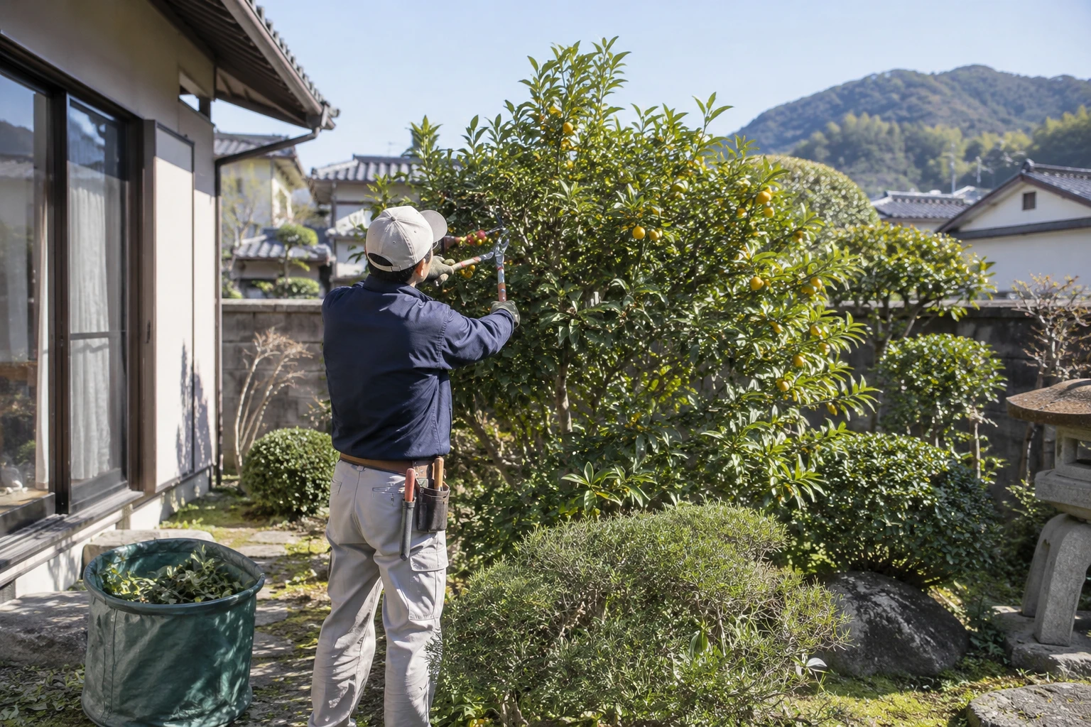 鳥取でキンカンの剪定を頼むにはに関連する庭の風景