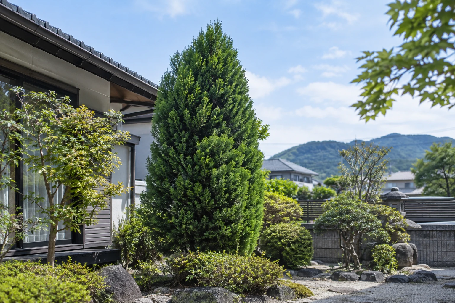 岡山でコニファーの剪定を頼むと費用はいくらかかるに関連する庭の風景
