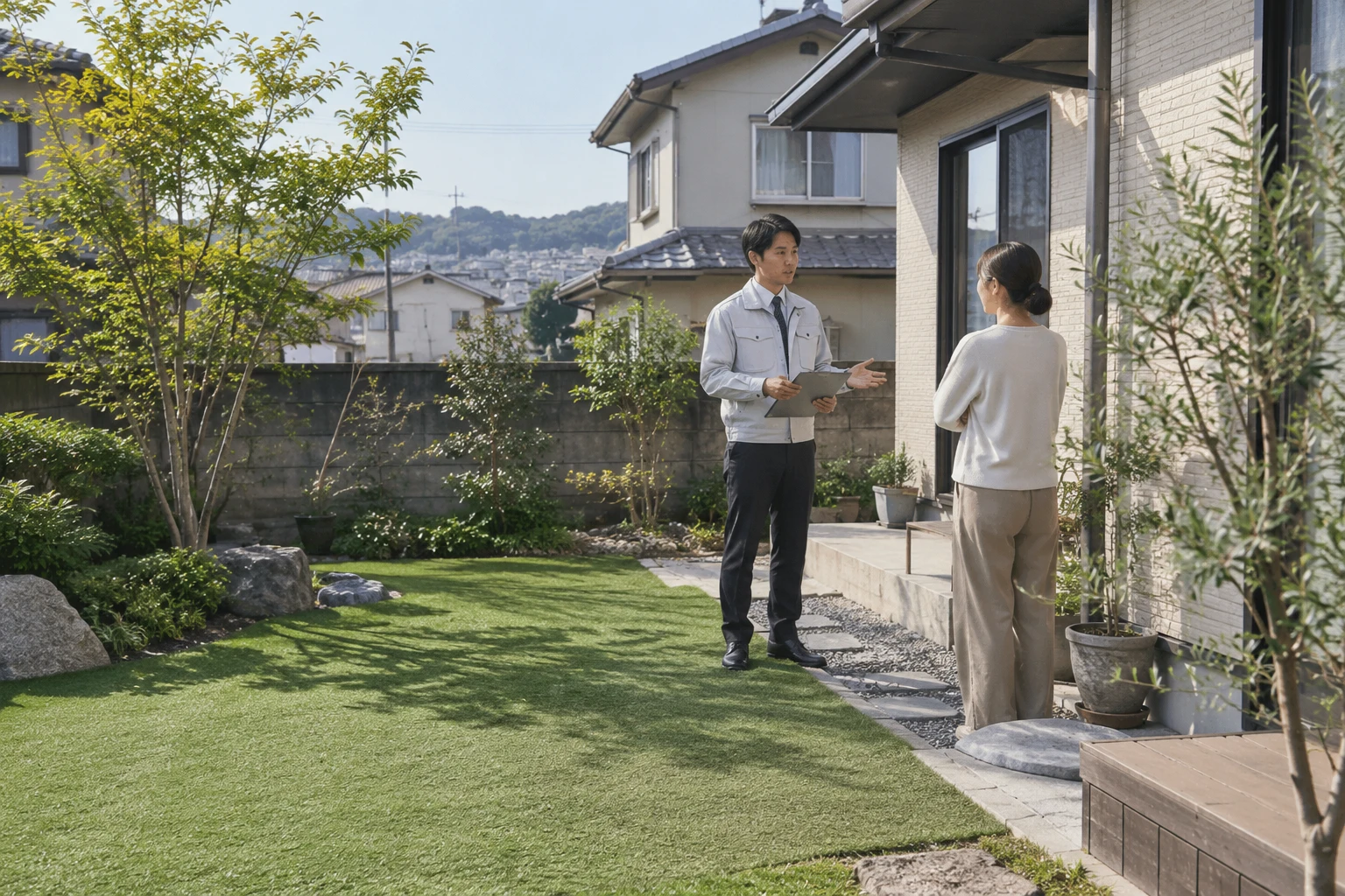 下関市で人工芝のしつこい営業を受けたときはに関連する庭の風景
