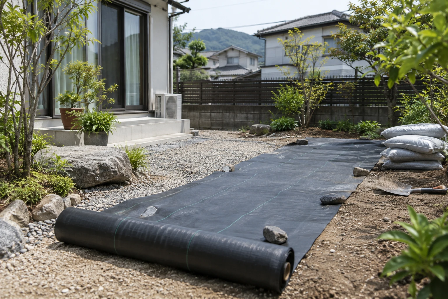 呉市で防草シートの見積もりが高いと感じたらに関連する庭の風景