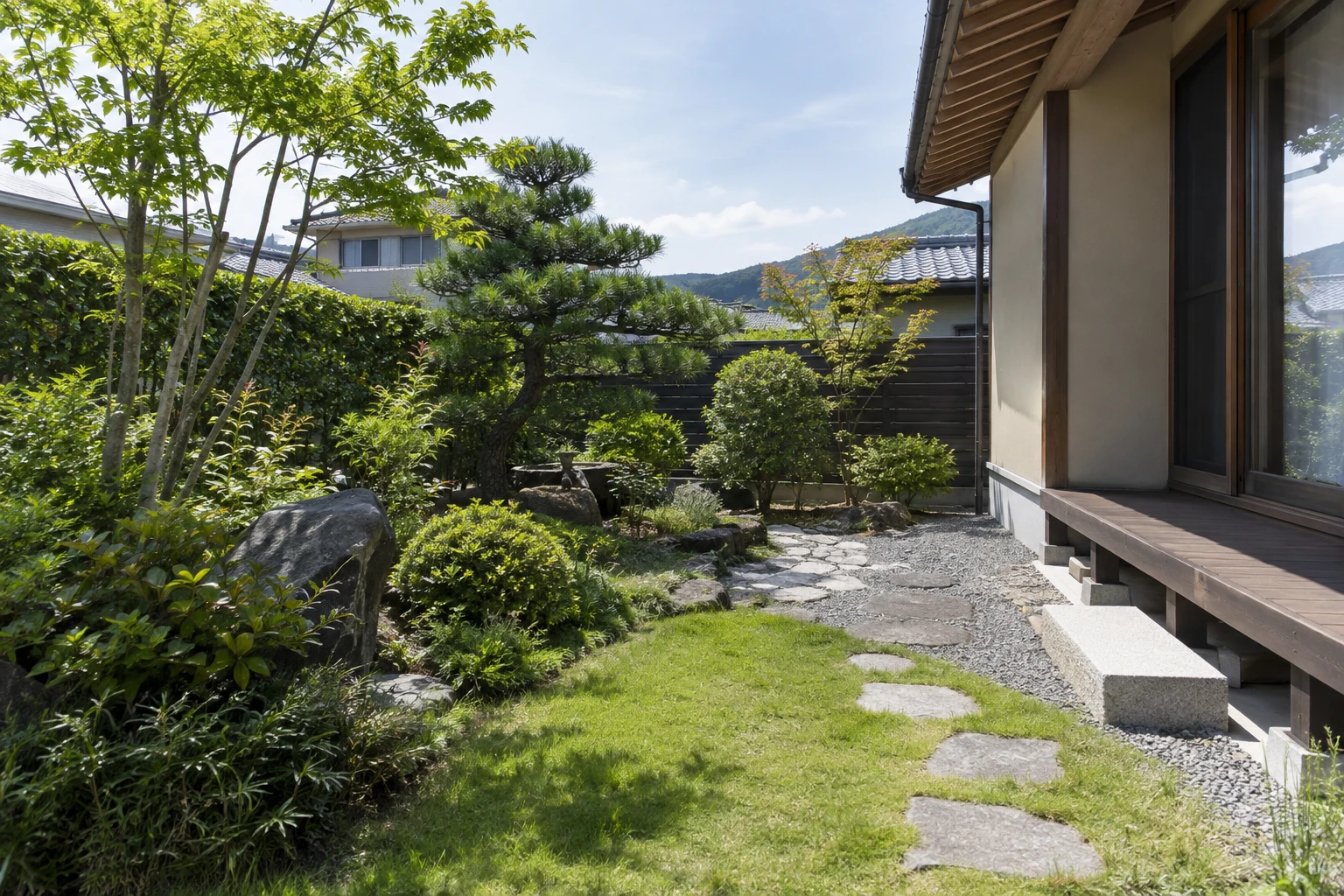 井原市でオフィスの植栽管理を業者に頼むにはに関連する庭の風景