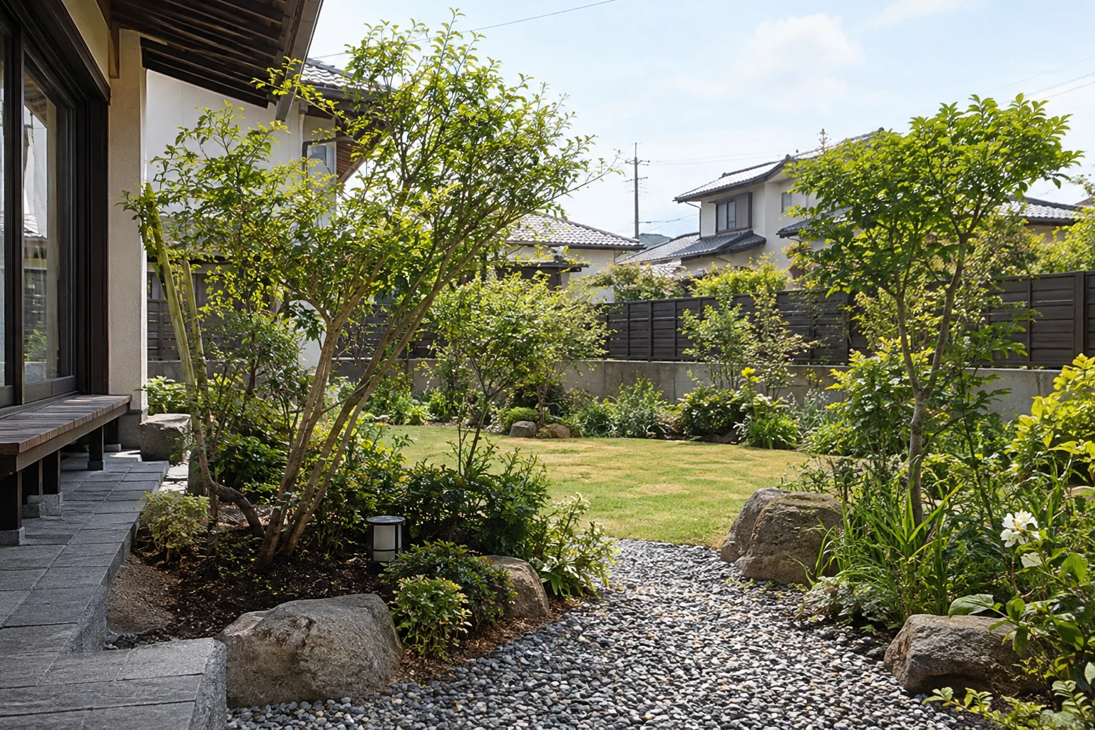 岡山市のオフィス花壇管理を業者へ頼むにはに関連する庭の風景