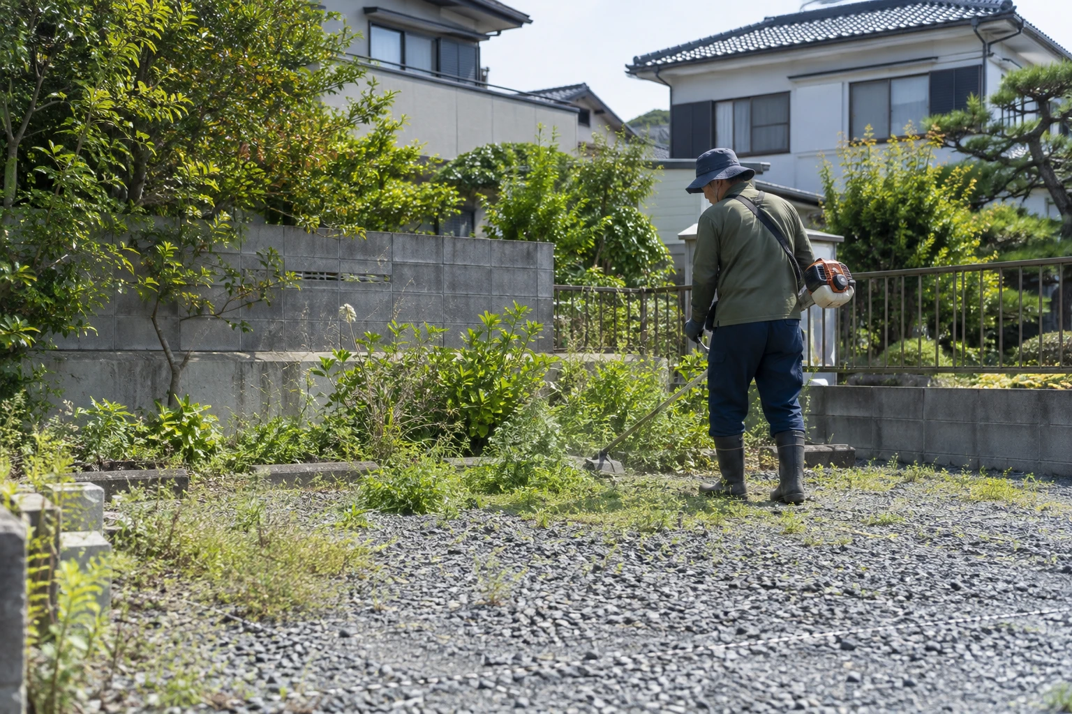 下関市のコインパーキング除草はどこへ頼むに関連する庭の風景