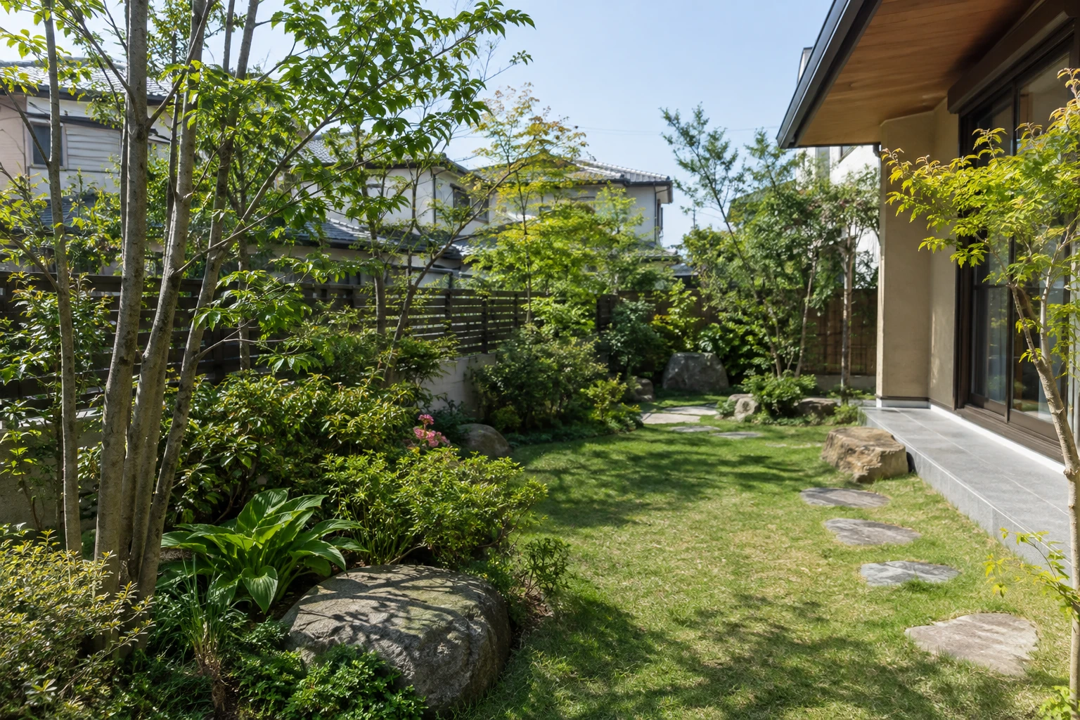 岡山市のショッピングモールの植栽管理を委託するにはに関連する庭の風景