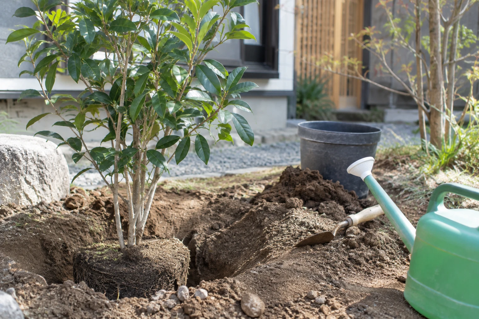 ポット苗でも、植えた後の管理まで考えて日を選ぶに関連する庭の細部