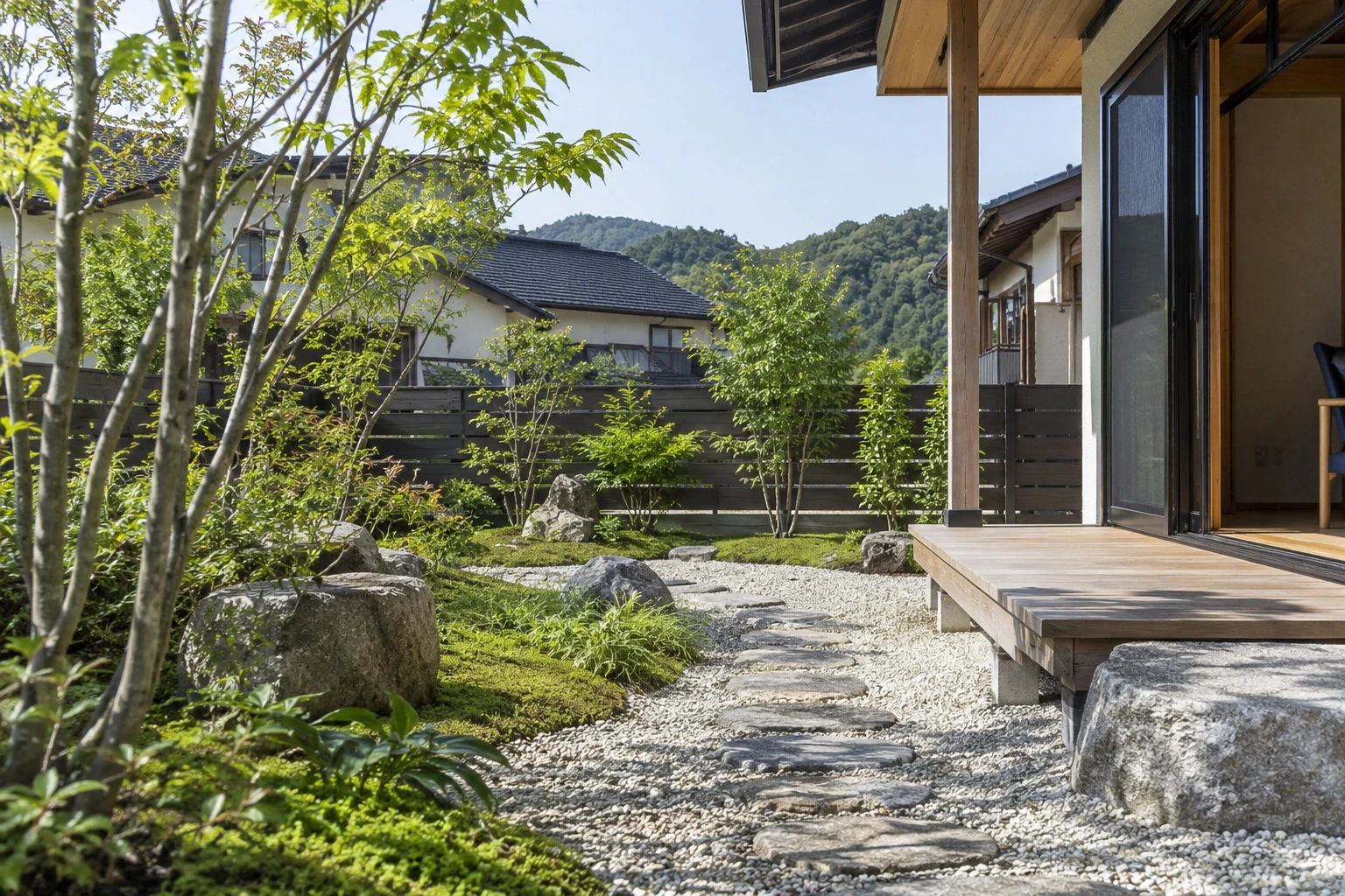 島根で和モダンな庭づくりを依頼する業者の選び方に関連する庭の風景