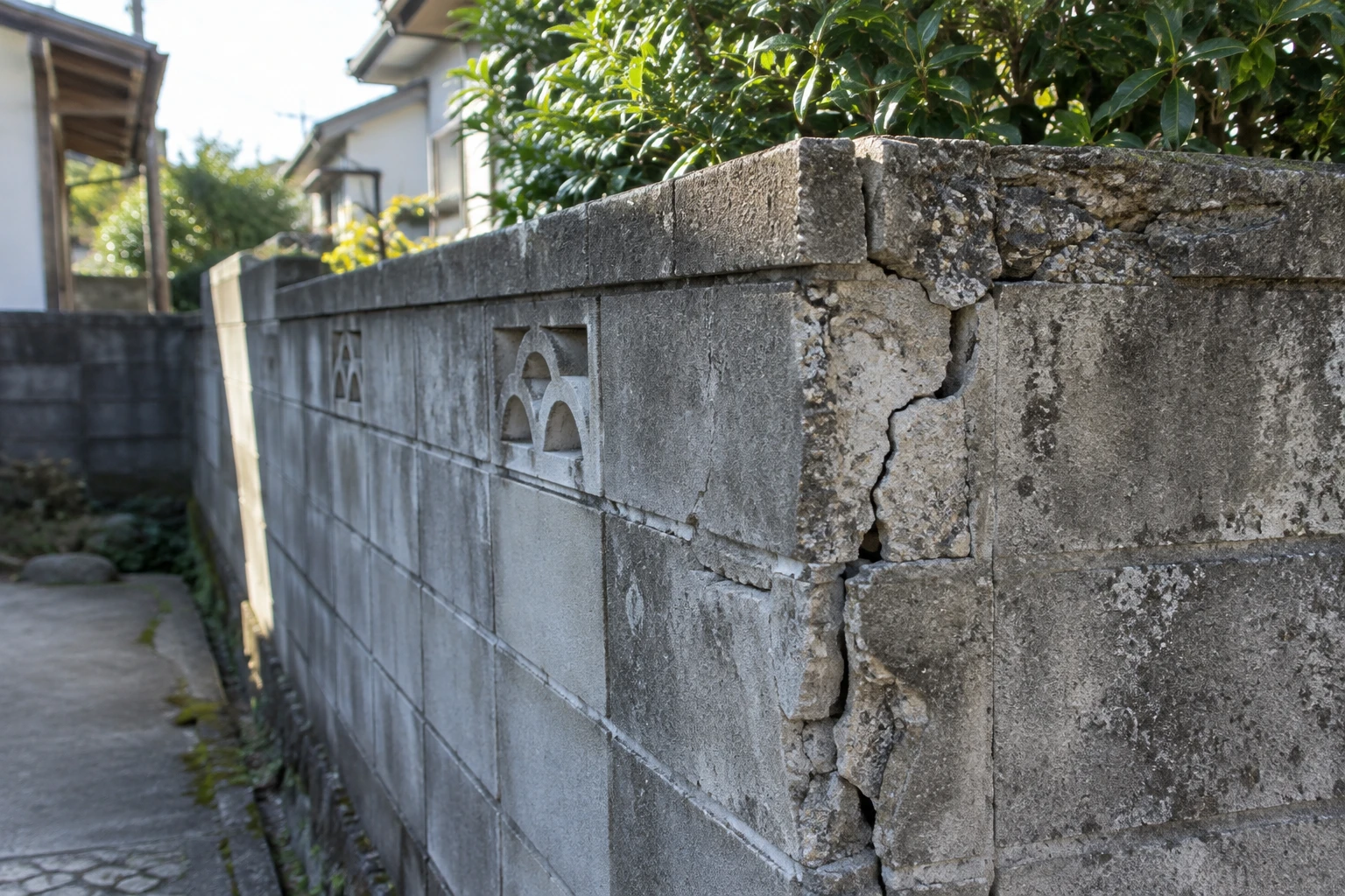 塀の安全性と補助対象は別々に確認しますに関連する庭の細部