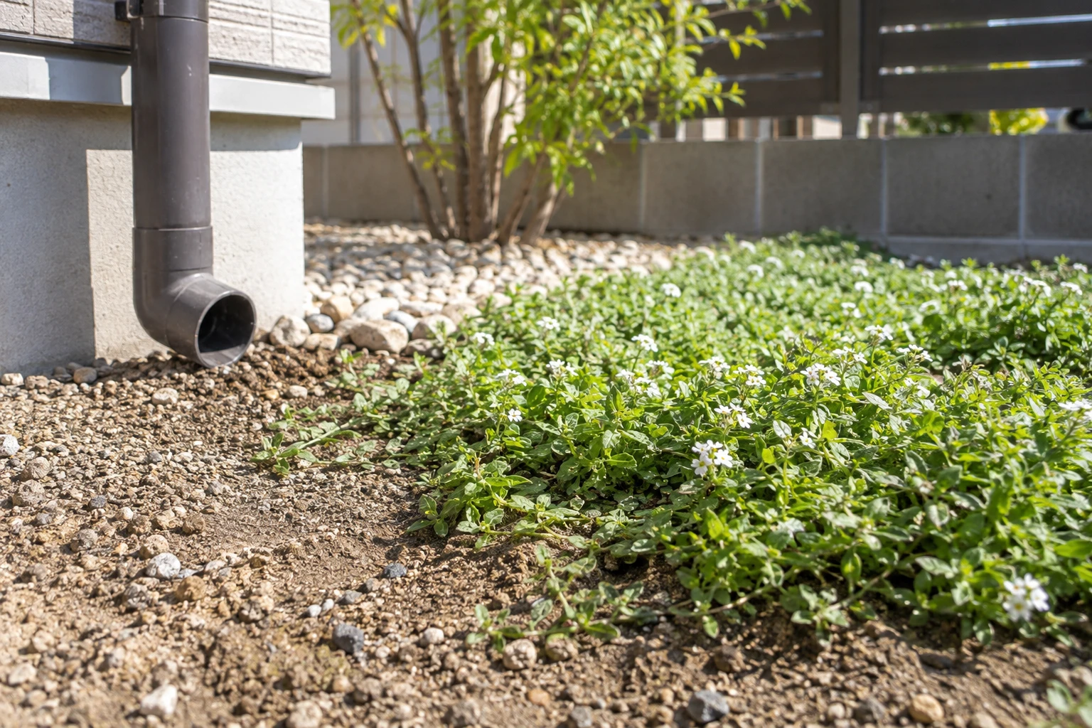 日当たりと水はけを見て、植栽場所を決めるに関連する庭の細部