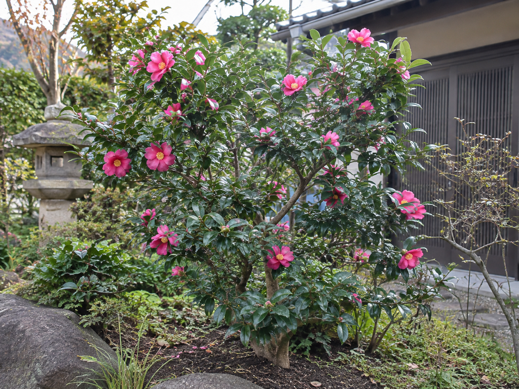 サザンカの植栽した姿