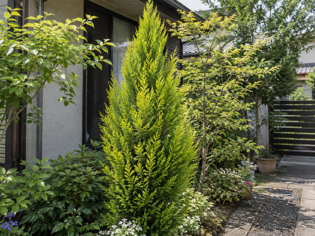 ゴールドクレストの植栽した姿