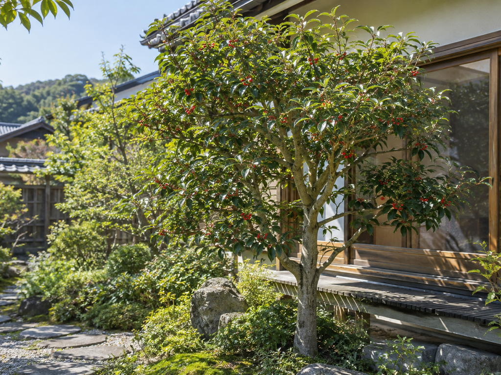 モチノキの樹形