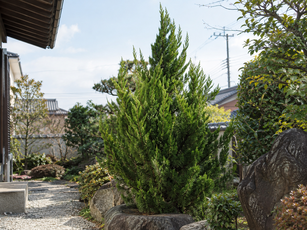 カイヅカイブキの植栽した姿