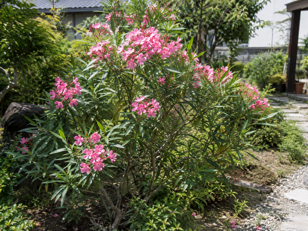 キョウチクトウの植栽した姿