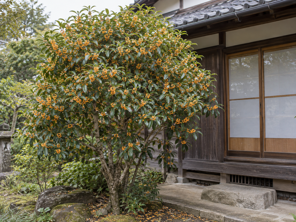 キンモクセイの植栽した姿の生成参考イメージ